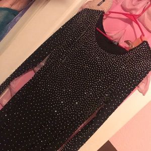 Black long formal dress.